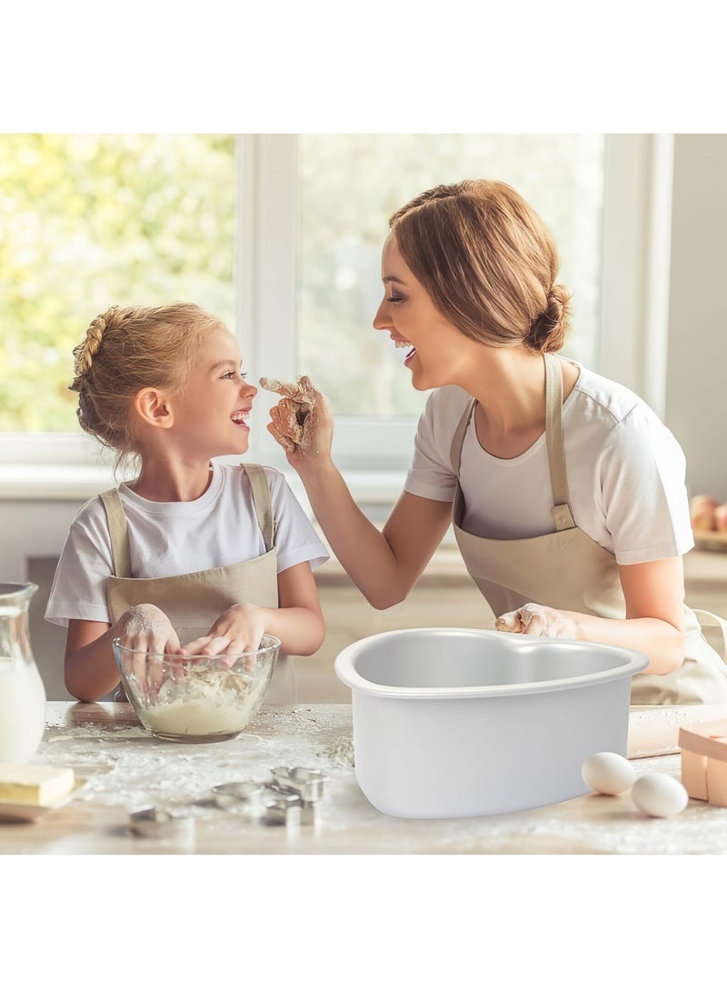 قالب كيك على شكل قلب 4 بوصات / 6 بوصات / 8 بوصات من الفولاذ المقاوم للصدأ قالب كيك على شكل قلب قالب كيك الجبن لعيد الحب أدوات خبز مريحة لحفلات الزفاف - Image 5